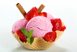 Strawberry Ice Cream Desktop Background